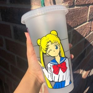 Custom sailor moon anime Starbucks cup